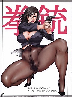 Comics with female cop in black pantyhose